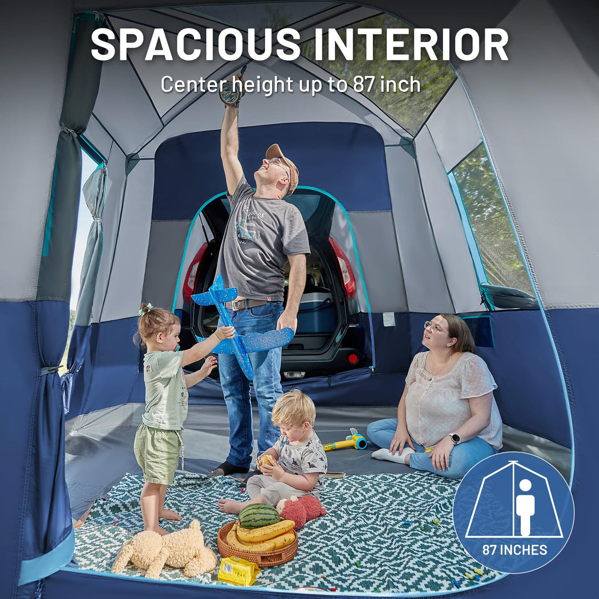 TIMBER RIDGE interior showing 87-inch headroom for comfortable standing