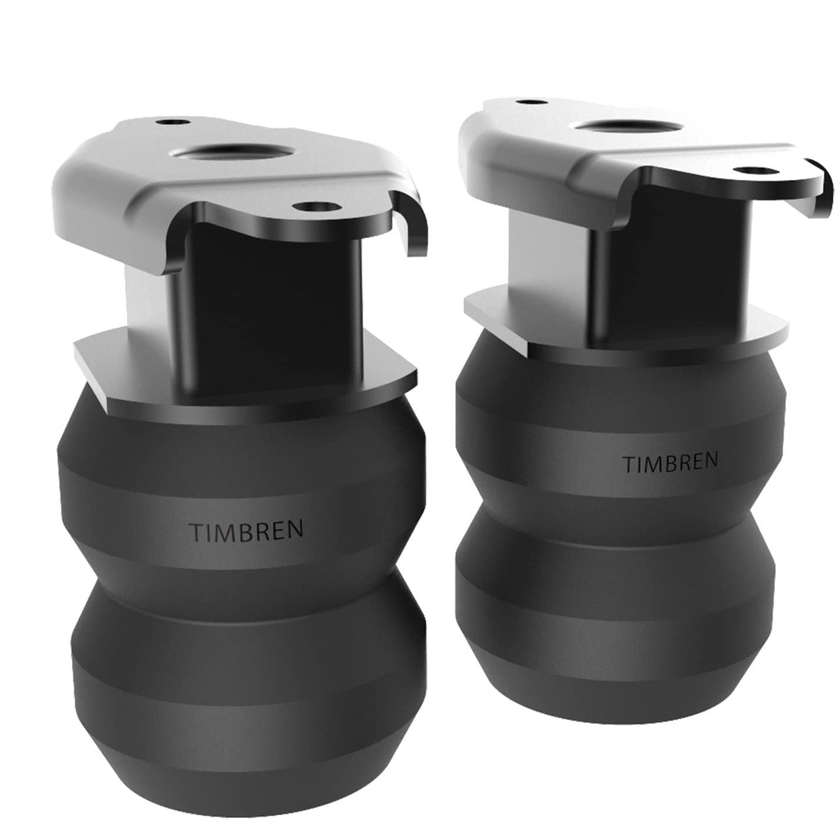 Timbren FR250SDJ installed on F-250 rear showing improved stance and towing stability