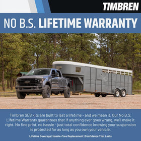 Timbren FR350SDJ angle underbody installation showing compact, maintenance-free design