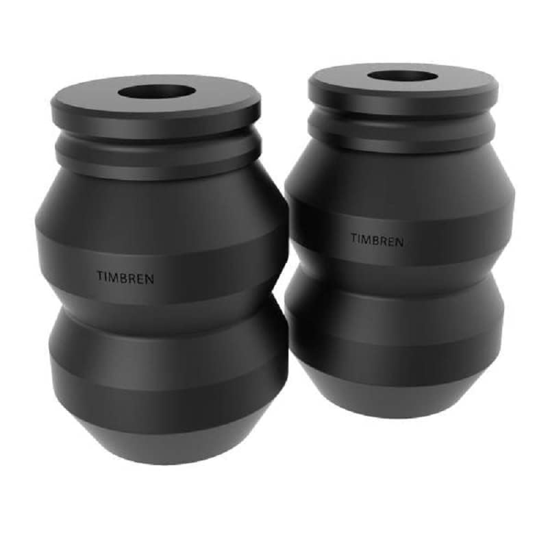 Timbren close-up of rubber progressive spring highlighting durable shock absorption
