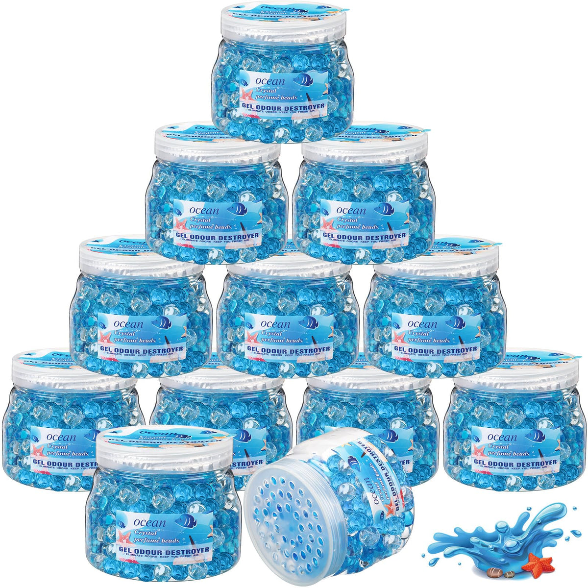 Timgle front packaging showing ocean scent jars and benefits