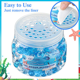 Timgle open jar with visible beads demonstrating easy use