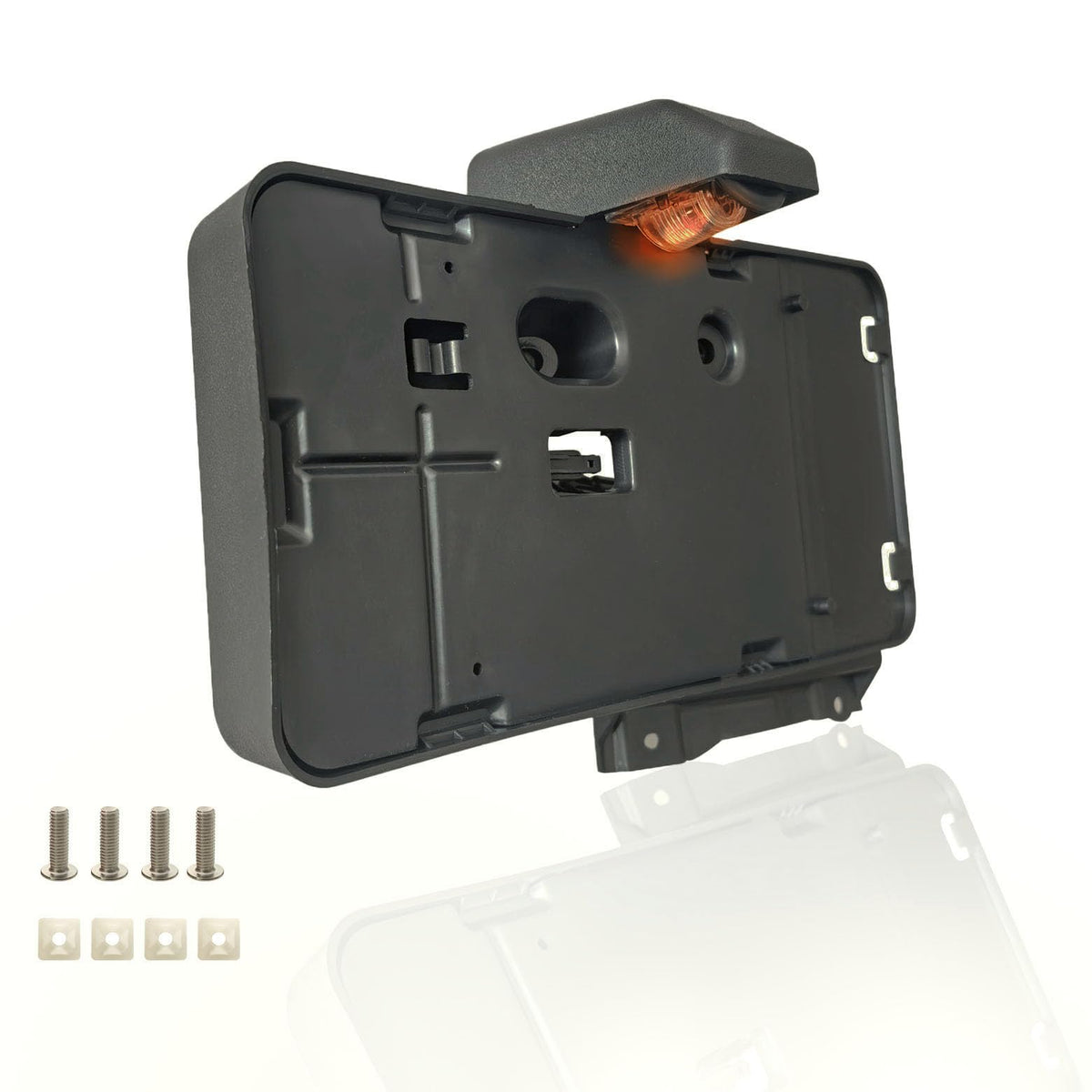 Timilge front view of license plate holder showing clean fit and protection