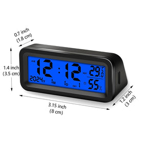 Close-up of Timloon LCD showing temperature humidity and large digits for quick glance