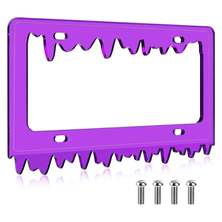 Timtin front view showing purple acrylic frame for stylish protection