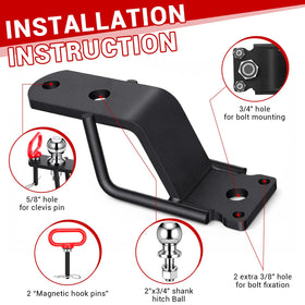 Timtin magnetic hitch pin detail showing secure dual locking for safer towing