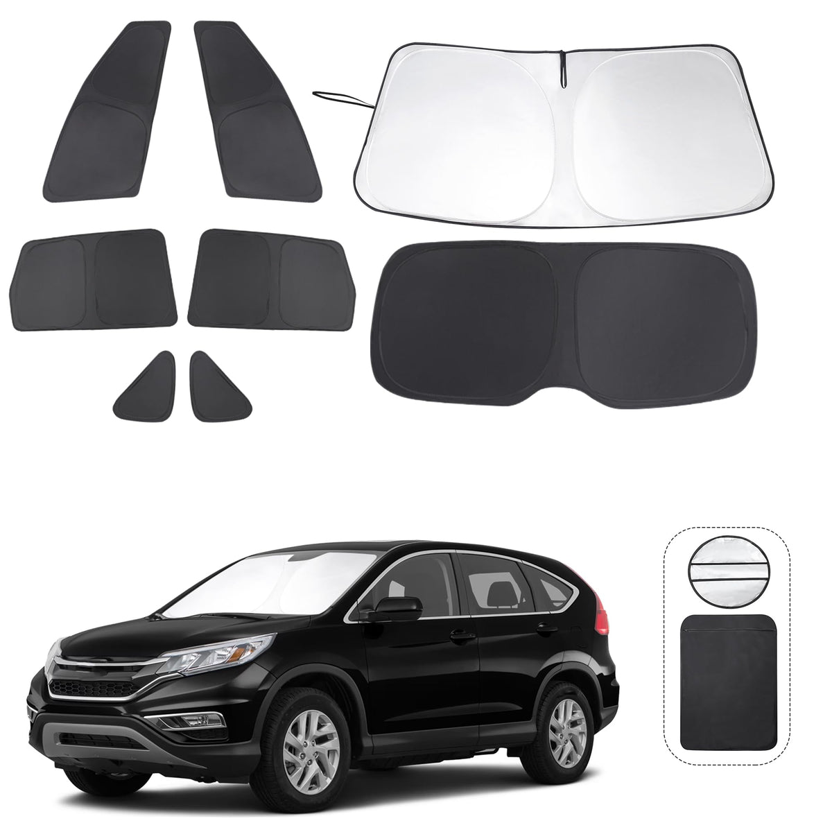 TINGLU front passenger window shade installed showing neat fit and sun reduction