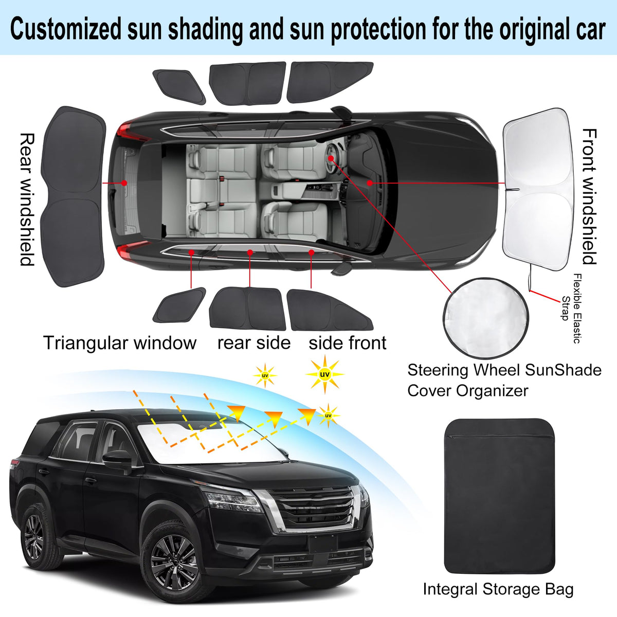 TINGLU installed on passenger side window showing quick installation advantage
