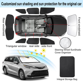 TINGLU shade installed on Sienna side window providing full coverage and privacy