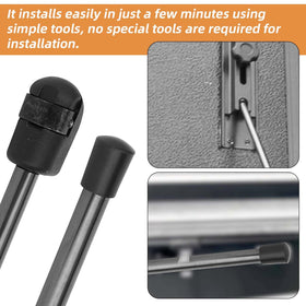 Tinoaly prop rods installed on truck tonneau cover providing stable open position