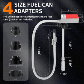 TINRIEF nozzle locked in hands-free position for steady, safe pumping