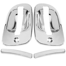TINWID1919 front view of chrome door handle covers showing clean finish and fit benefits