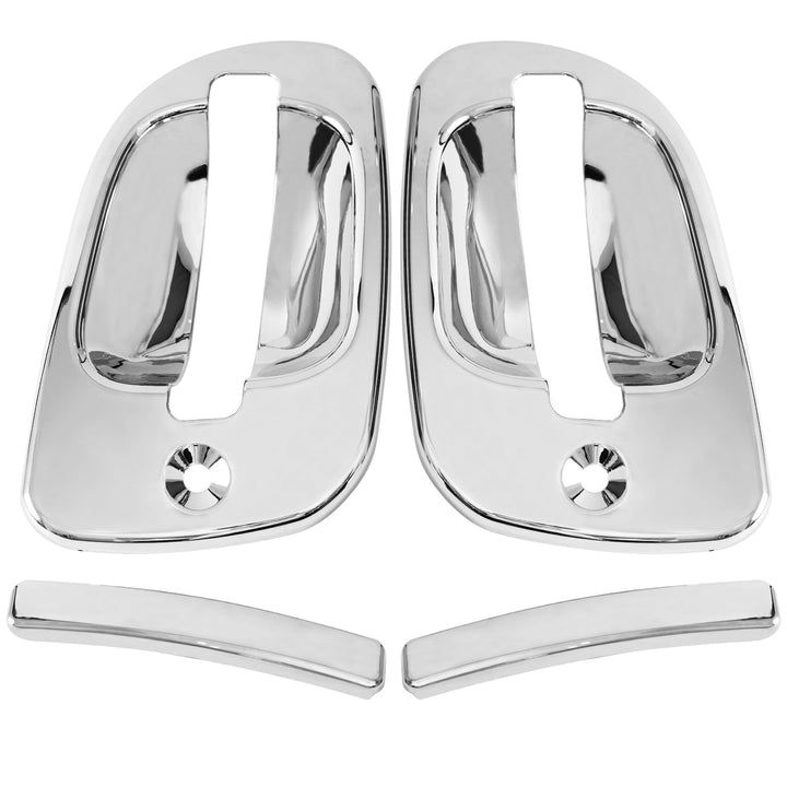 TINWID1919 front view of chrome door handle covers showing clean finish and fit benefits