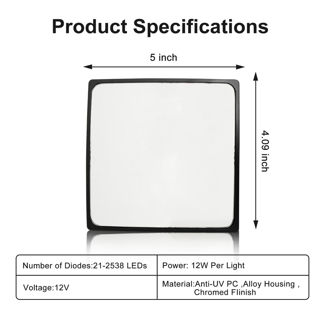 TINWID1919 hood mirror mounted on Durastar truck improving visibility benefit