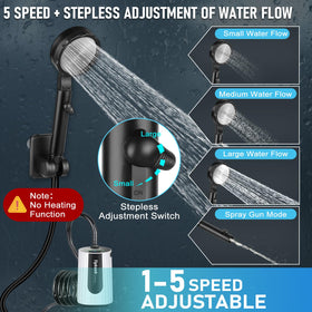 Tipkook pump submerged in bucket demonstrating waterproof IPX8 reliability