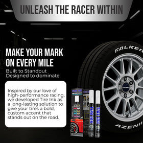 Tire Ink fine tip close-up for precise tire lettering and control