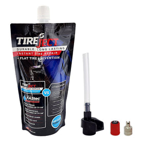 TireJect front packaging showing kit contents and quick fix benefit