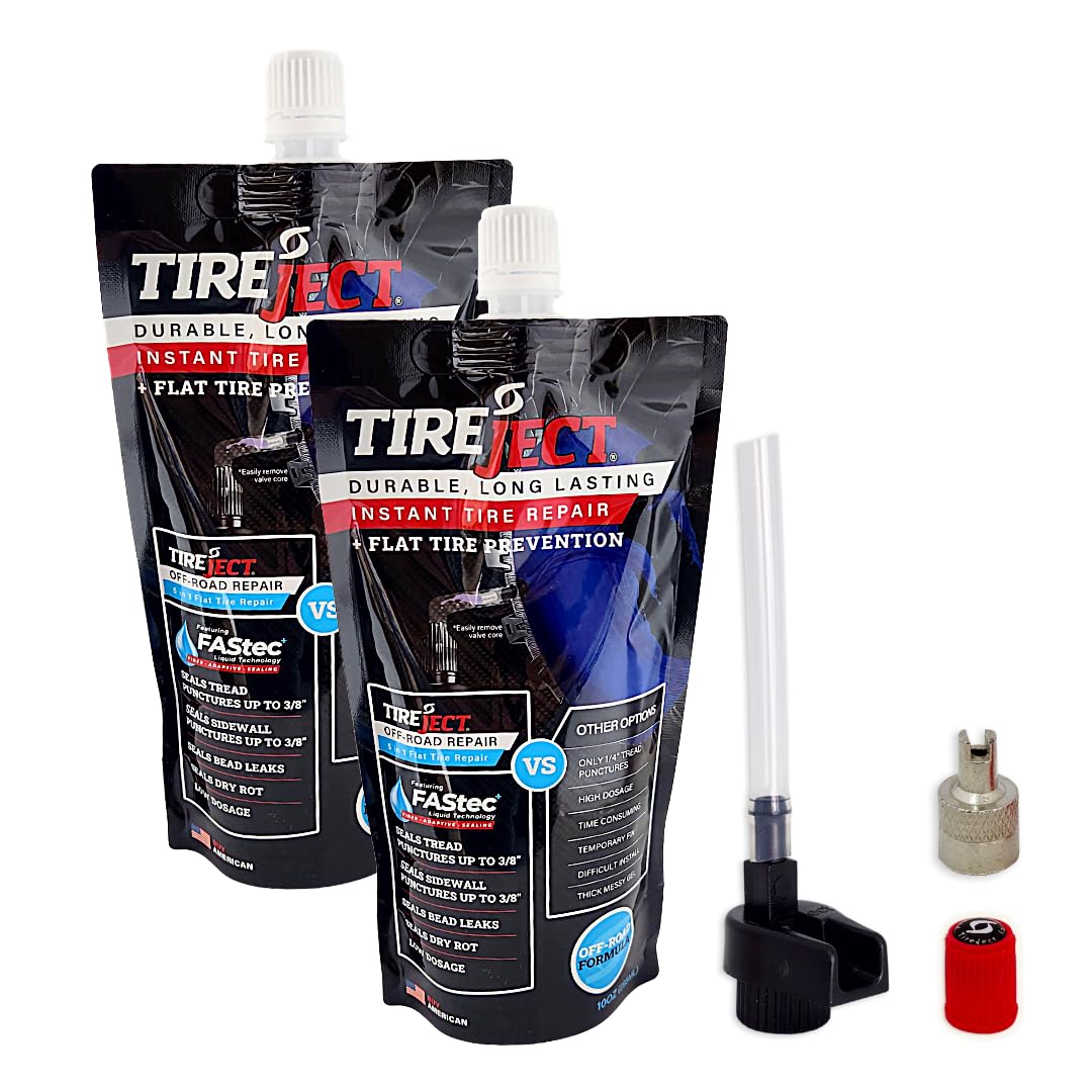 TireJect front packaging showing kit contents and benefits