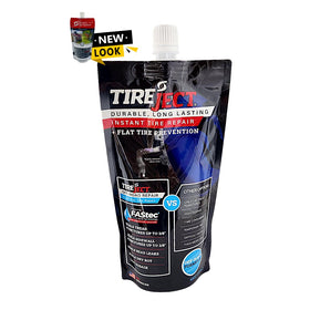TireJect sealant close-up texture highlighting durable rubber and fiber protection