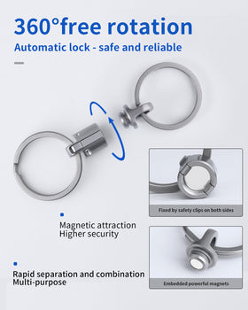 TISGOOG rotating joint in motion, prevents tangles and maintains orientation