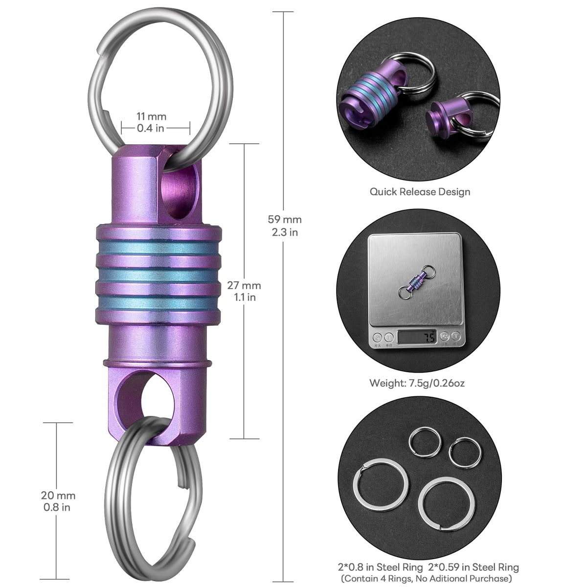 TISUR attached to EDC tools showing secure multi-tool carrying benefit