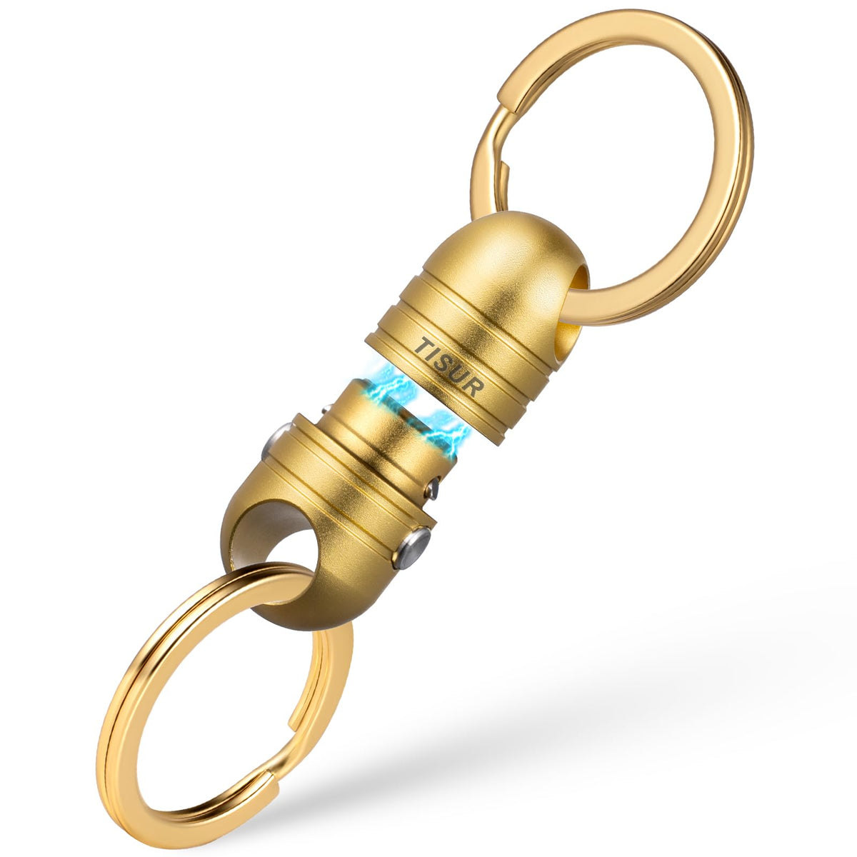 TISUR front view of quick release keychain showing slim profile and secure fit