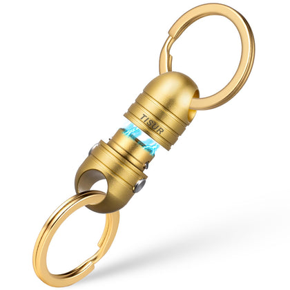 TISUR front view of quick release keychain showing slim profile and secure fit