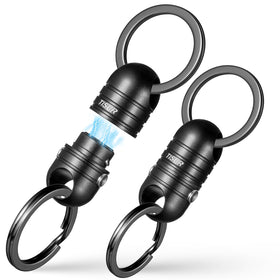 TISUR front view of magnetic quick release keychain showing compact profile and attachment benefit