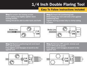 Titan 51515 kit layout with positioning bolt and lubricant for complete flare setup