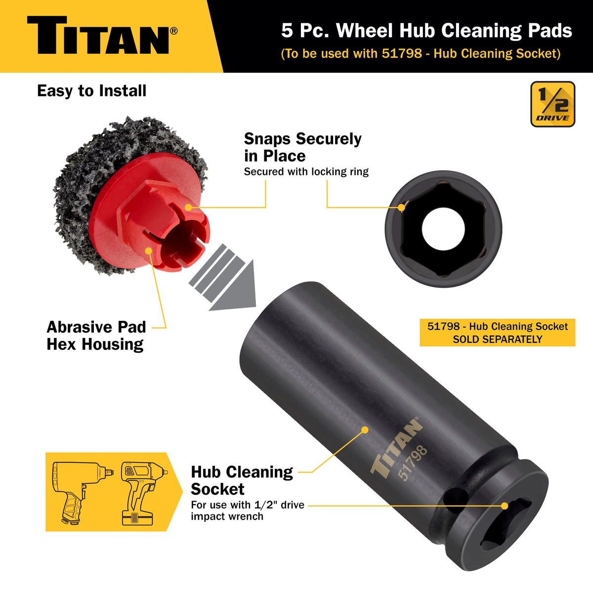 Titan 51799 removing corrosion from rotor face, improving wheel mounting contact