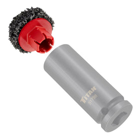 Titan 51799 pad snapped into Titan 51798 tool, secure locking ring for safe operation