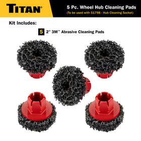 Titan 51799 abrasive pad texture close-up showing grit and durability for fast cleanup
