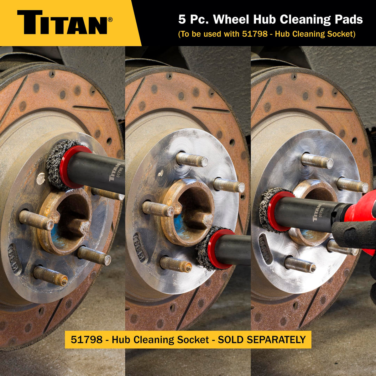 Titan 51799 pads in a workshop setting with tools, practical for professional use