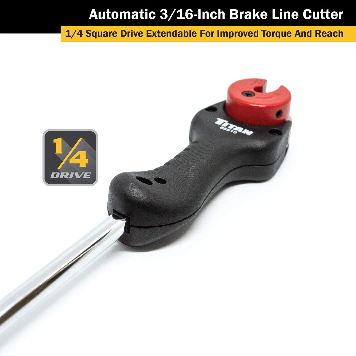Titan 85510 clean 3/16-inch brake line cut demonstrating burr-minimized finish