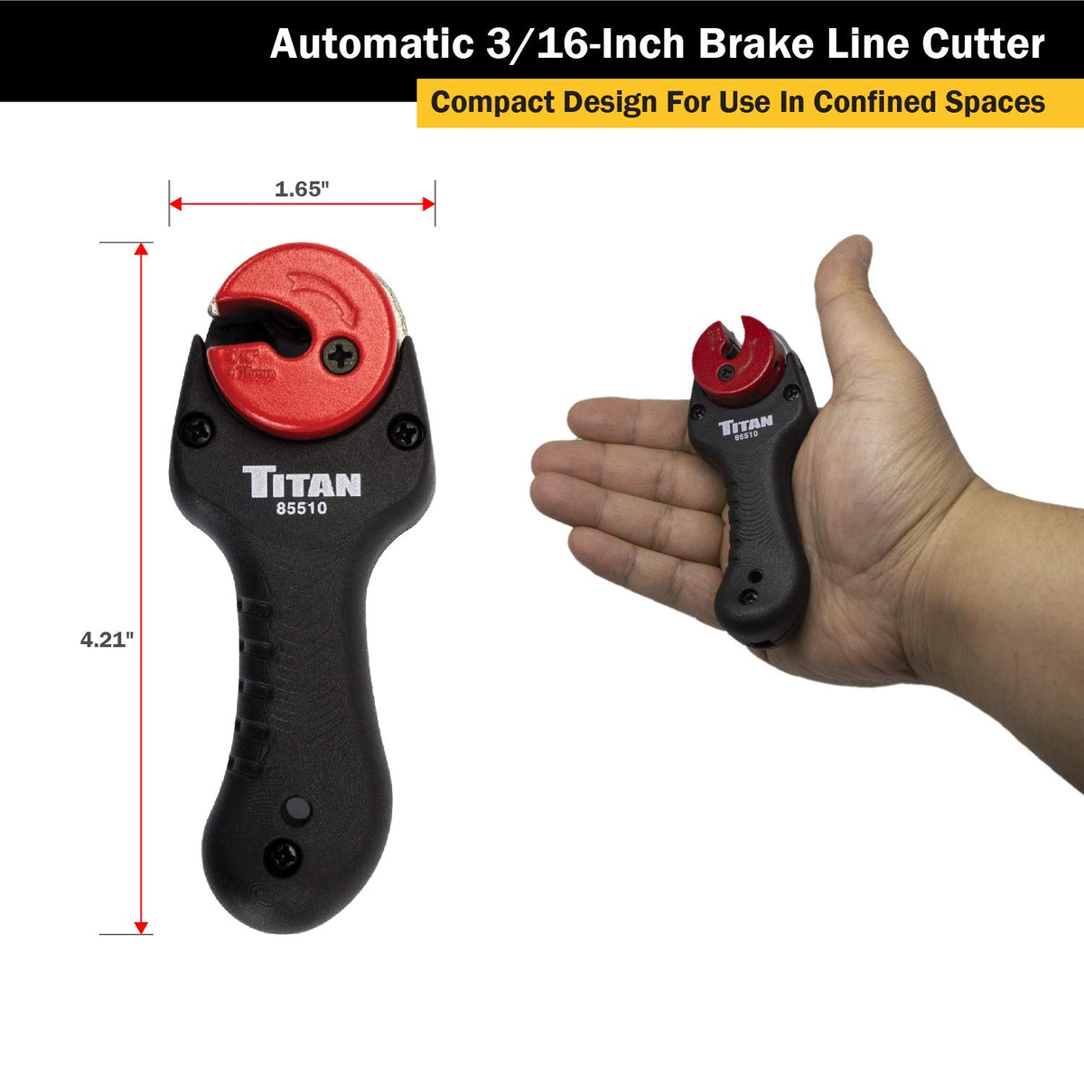 Titan 85510 handle with 1/4-inch spanner extension for extra leverage