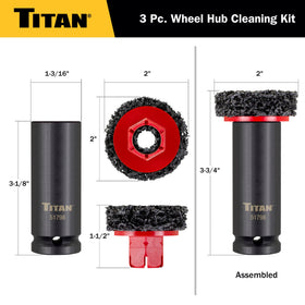 Titan cleaned wheel studs comparison showing improved contact and fit