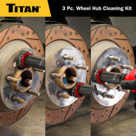 Titan garage workstation with tool and pads ready for professional use