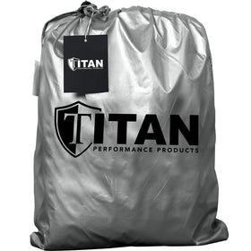 Titan cover on driveway in residential setting offering everyday protection
