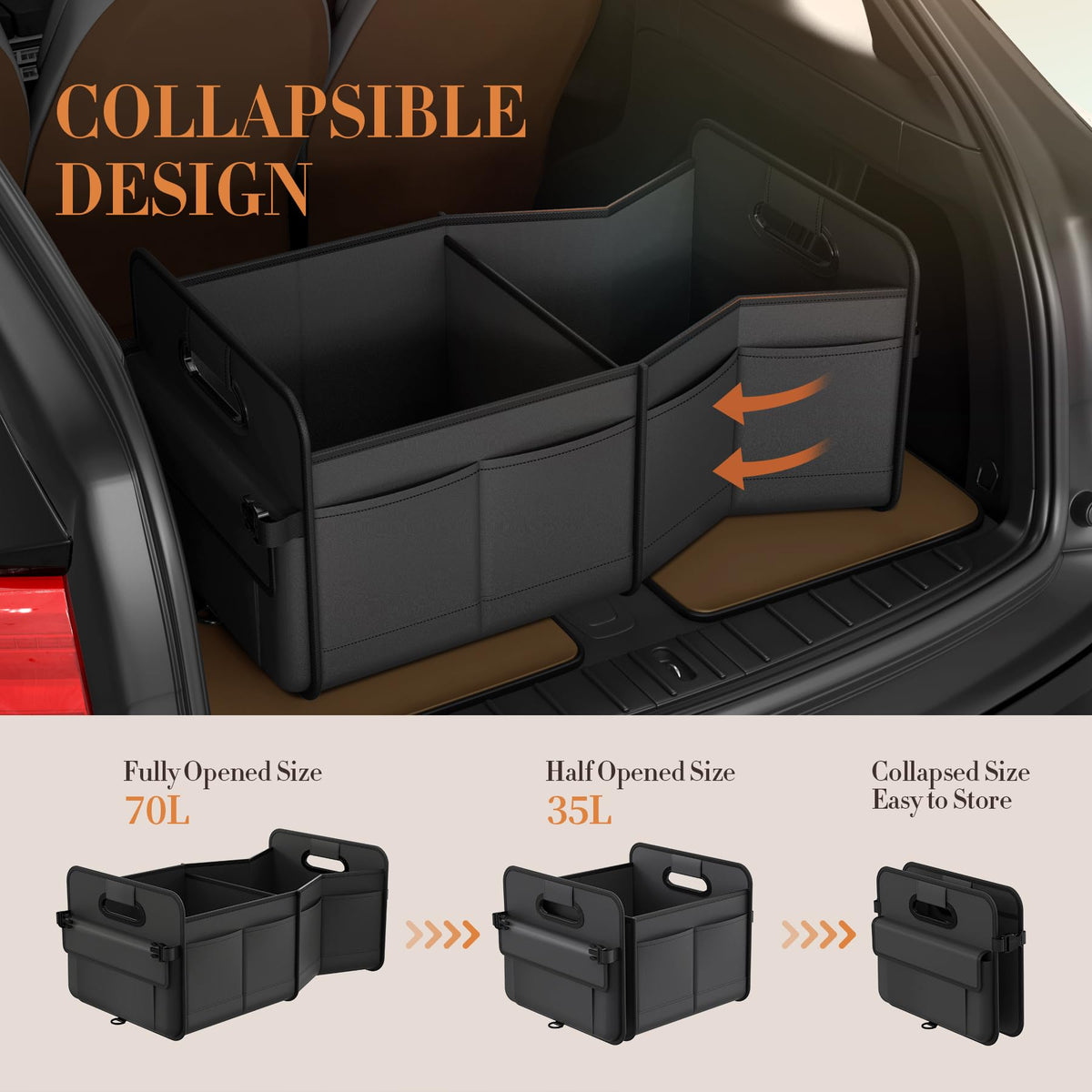titiyiof installed in SUV trunk to show scale and maximum capacity