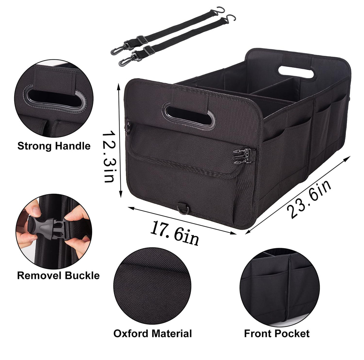 titiyiof interior compartments with dividers, keeps items separated and secure