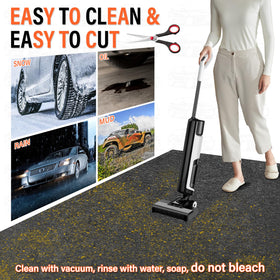 TIXANF cut-to-fit demonstration trimmed to fit irregular floor