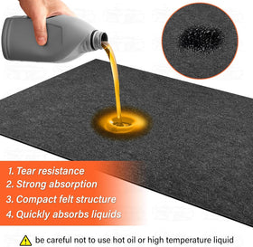 TIXANF close-up felt texture showing absorbent surface for spills
