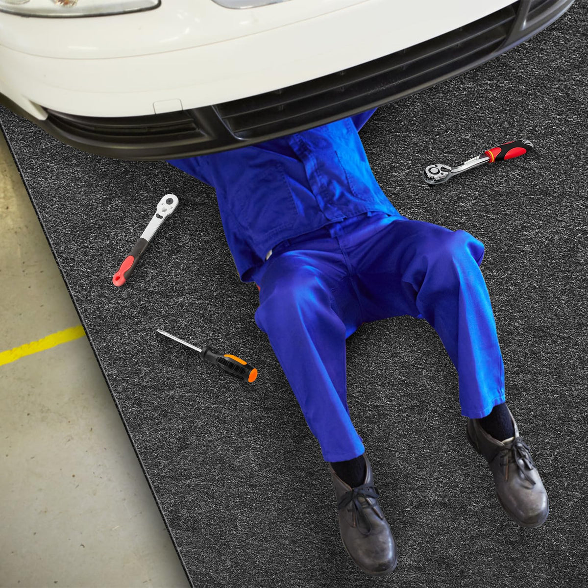 TIXANF mat used in car trunk under tools protecting interior surfaces