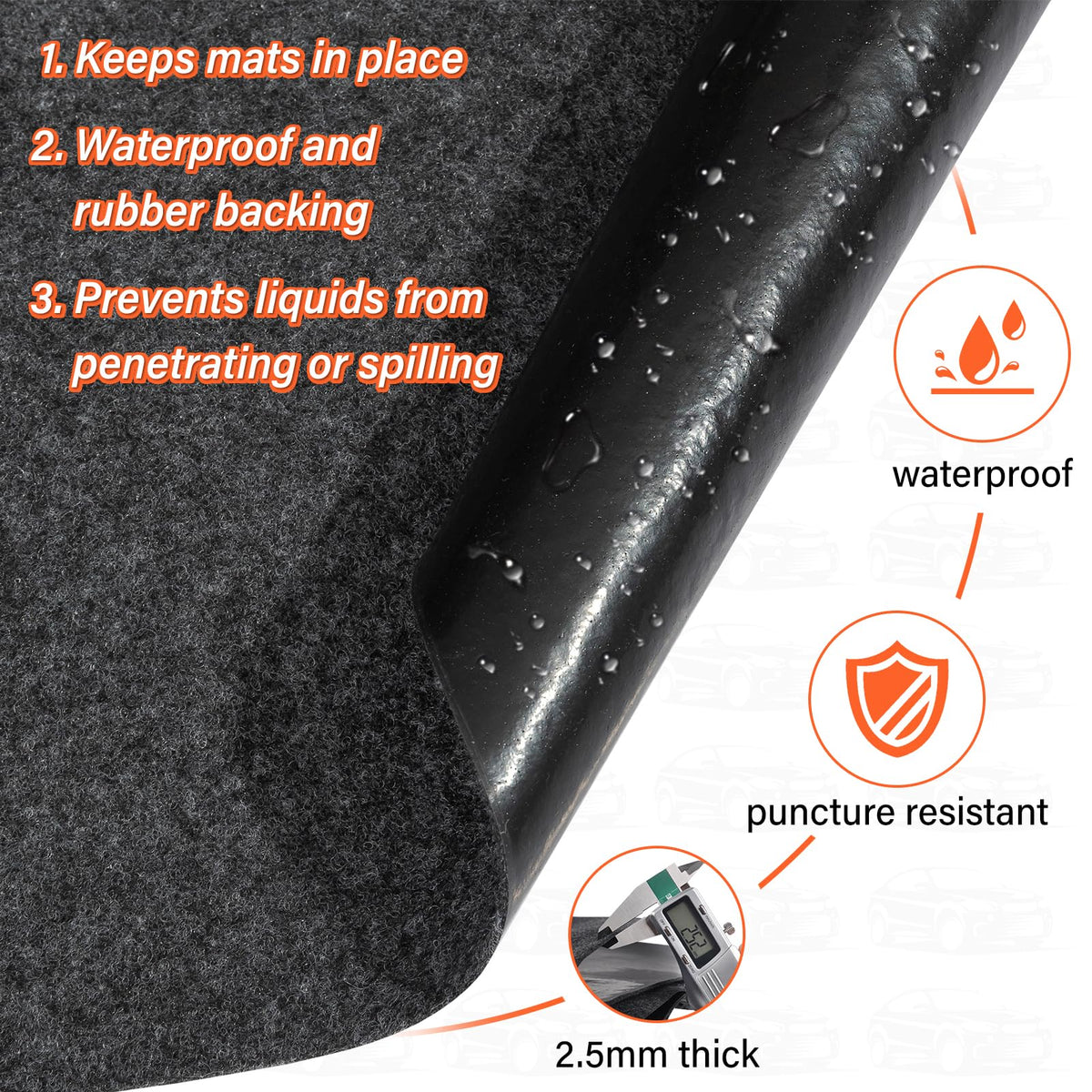 TIXANF mat under car in garage keeps workspace cleaner