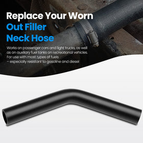 TKKEUEP 45-degree hose angle profile demonstrating fit for offset necks