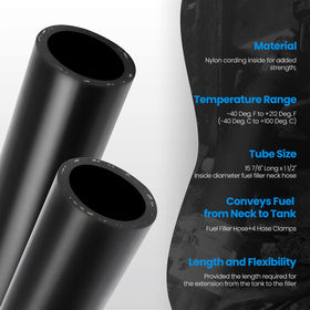 TKKEUEP hose beside ruler showing 15 7/8 inch length for accurate fit