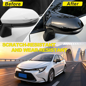 TKREENO installed on Toyota Corolla side mirror showing seamless integration and style