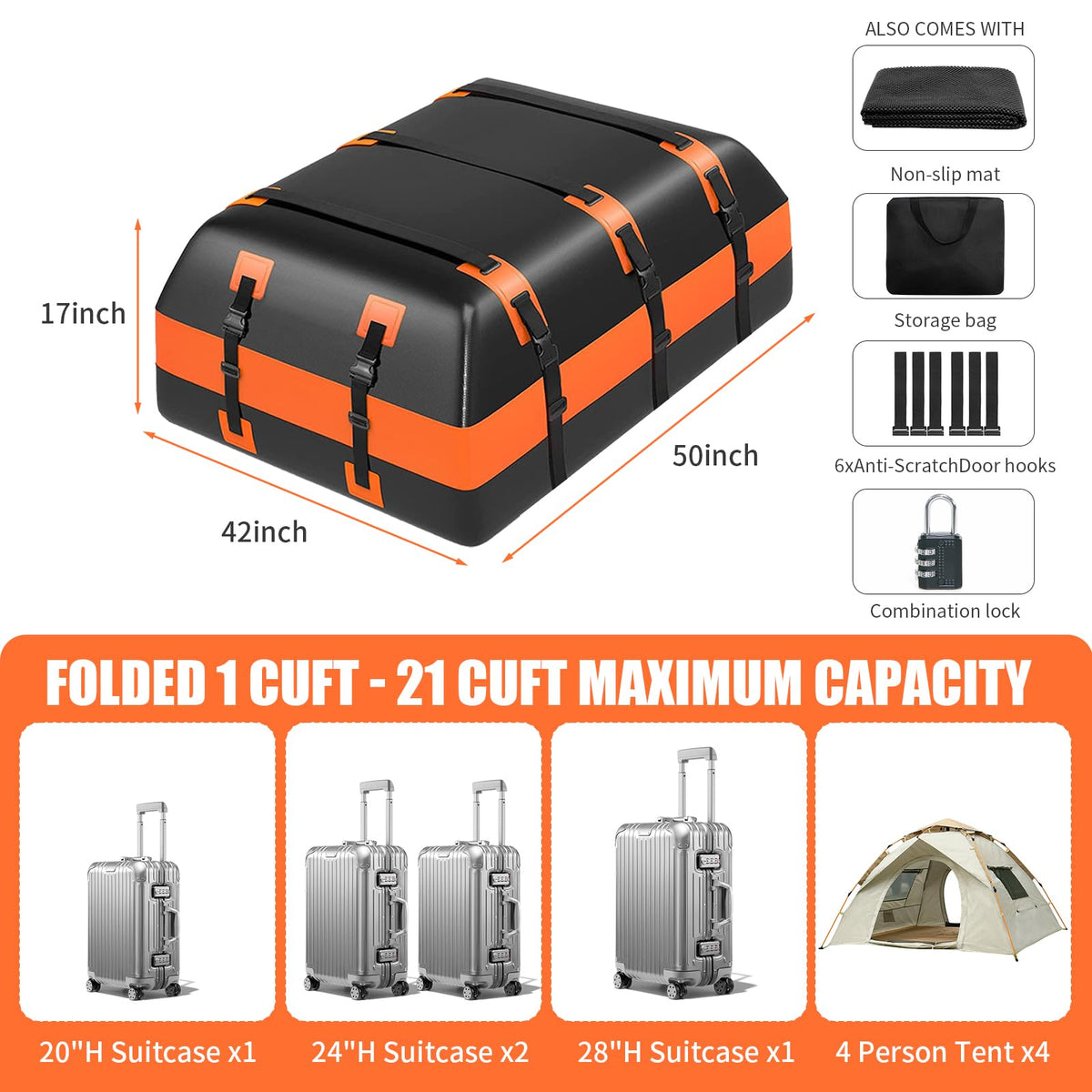Tldcdte close-up of waterproof zipper and 6-inch velcro flap protecting contents