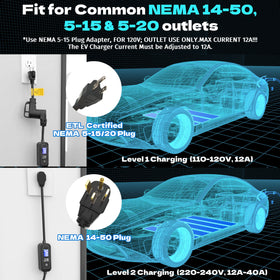 TLE LEVEL J1772 connector detail improving compatibility and safe vehicle connection
