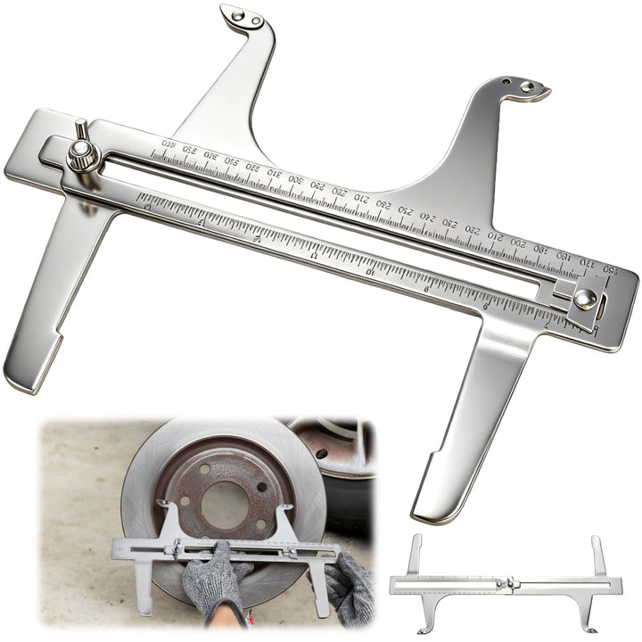 Tlence gauge front view showing full tool and dual-scale for accurate measurements